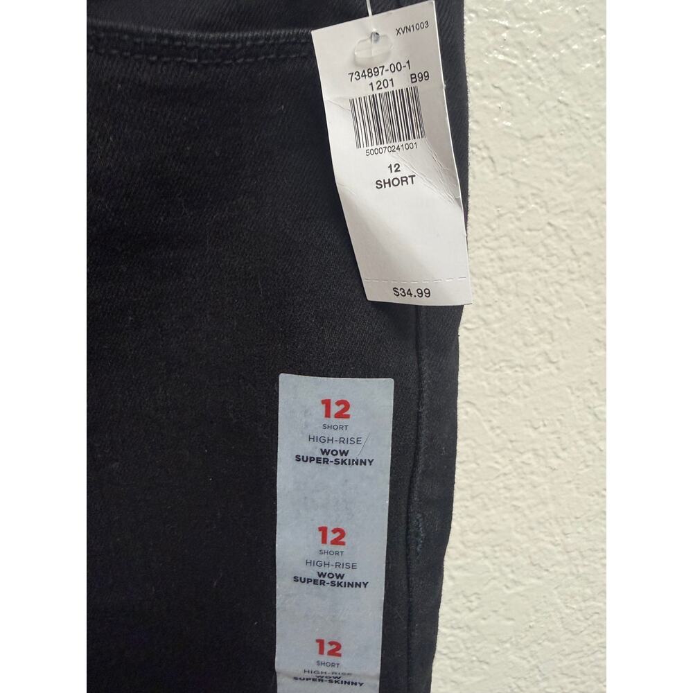 NWT Old Navy High-Rise Wow Super Skinny Black Jeans Size 12 Short - Picture 4 of 8